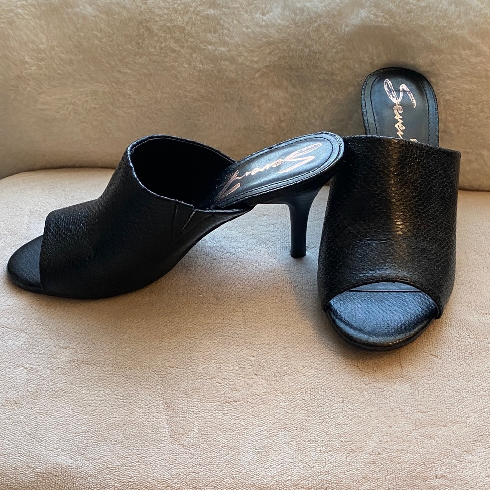 7 For All Mankind Black Women's Mules